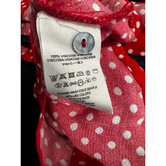 Free People Love Street red & White polka dot blouse in Size XS Twee Retro - Picture 6 of 6